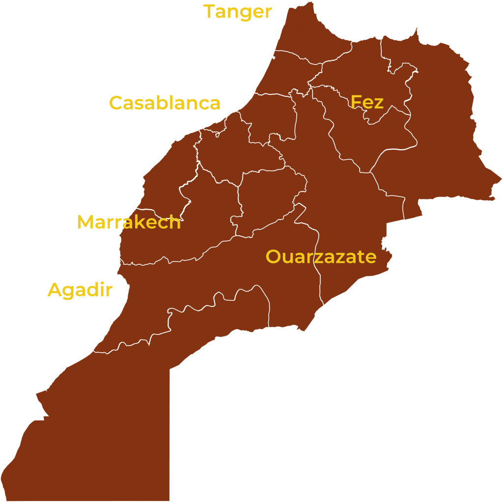 Carte du Maroc et de ses villes principales